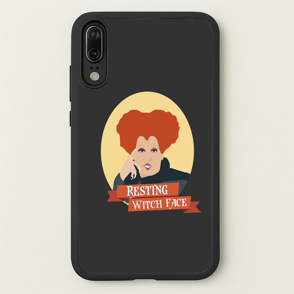 Resting Witch Face - Hocus Halloween  - Halloween Phone Case for Huawei P20