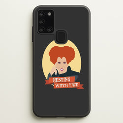 Resting Witch Face - Hocus Halloween  - Halloween Phone Case for Galaxy A21s