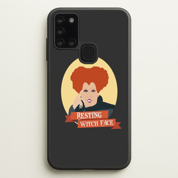 Resting Witch Face - Hocus Halloween  - Halloween Phone Case for Galaxy A21s