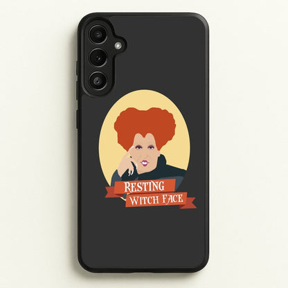 Resting Witch Face - Hocus Halloween  - Halloween Phone Case for Galaxy A34
