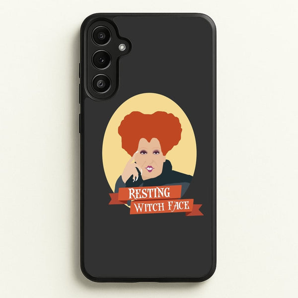 Resting Witch Face - Hocus Halloween  - Halloween Phone Case for Galaxy A34