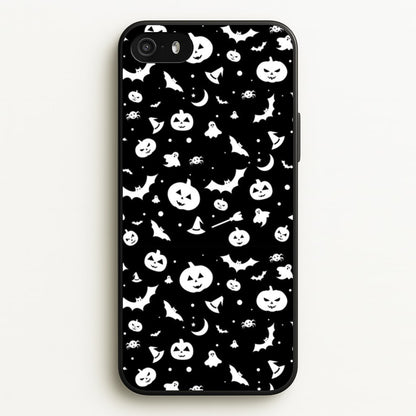 Black and White Halloween Pattern  -  Phone Case for iPhone 5 / 5s / SE 2016