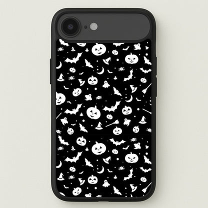 Black and White Halloween Pattern Phone Case for iPhone 17 Air