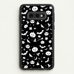Black and White Halloween Pattern  -  Phone Case for Galaxy S10e