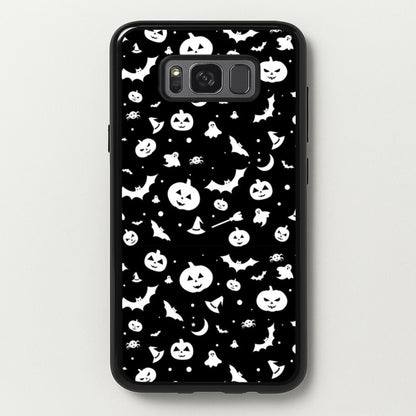 Black and White Halloween Pattern  -  Phone Case for Galaxy S8 Plus