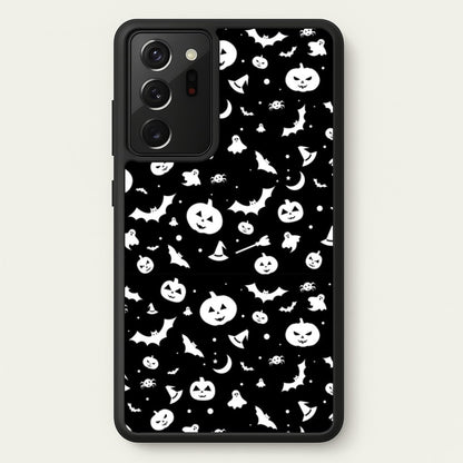 Black and White Halloween Pattern  -  Phone Case for Galaxy Note 20 Ultra