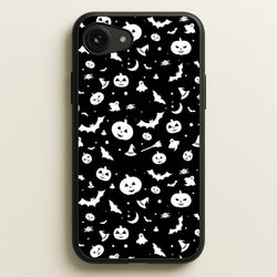 Black and White Halloween Pattern  -  Phone Case for iPhone 16e