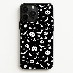 Black and White Halloween Pattern  -  Phone Case for iPhone 11 Pro