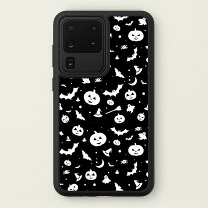 Black and White Halloween Pattern  -  Phone Case for Galaxy S20 Ultra