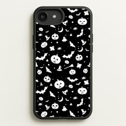 Black and White Halloween Pattern  -  Phone Case for iPhone 6 Plus / 7 Plus / 8 Plus
