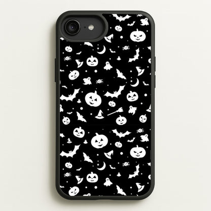 Black and White Halloween Pattern  -  Phone Case for iPhone 6 Plus / 7 Plus / 8 Plus