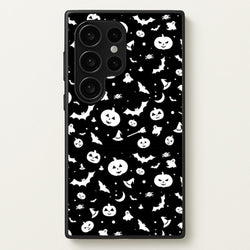 Black and White Halloween Pattern  -  Phone Case for Galaxy S24 Ultra