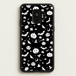 Black and White Halloween Pattern  -  Phone Case for Galaxy S9