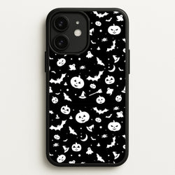 Black and White Halloween Pattern  -  Phone Case for iPhone 11