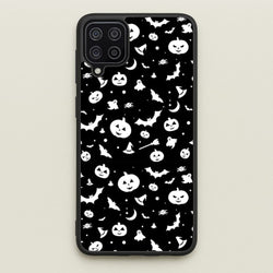 Black and White Halloween Pattern  -  Phone Case for Galaxy A12