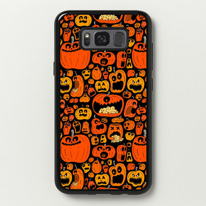 Scary Pumpkin Halloween Pattern  -  Phone Case for Galaxy S8