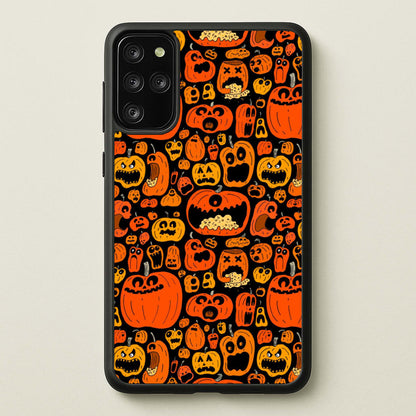 Scary Pumpkin Halloween Pattern  -  Phone Case for Galaxy S20 Plus