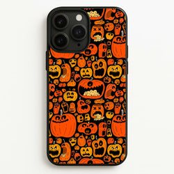 Scary Pumpkin Halloween Pattern  -  Phone Case for iPhone 11 Pro Max