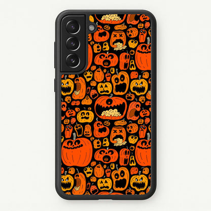 Scary Pumpkin Halloween Pattern  -  Phone Case for Galaxy S22