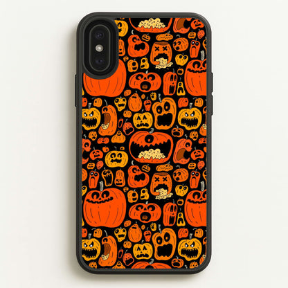 Scary Pumpkin Halloween Pattern  -  Phone Case for iPhone XS Max