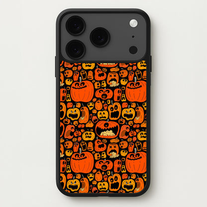 Scary Pumpkin Halloween Pattern Phone Case for iPhone 17 Pro Max