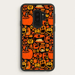 Scary Pumpkin Halloween Pattern  -  Phone Case for Galaxy S9 Plus
