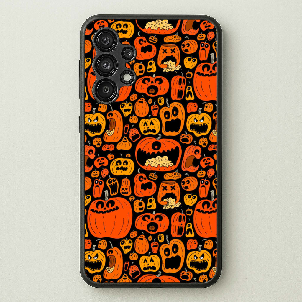Scary Pumpkin Halloween Pattern  -  Phone Case for Galaxy A13
