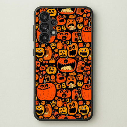 Scary Pumpkin Halloween Pattern  -  Phone Case for Galaxy A13