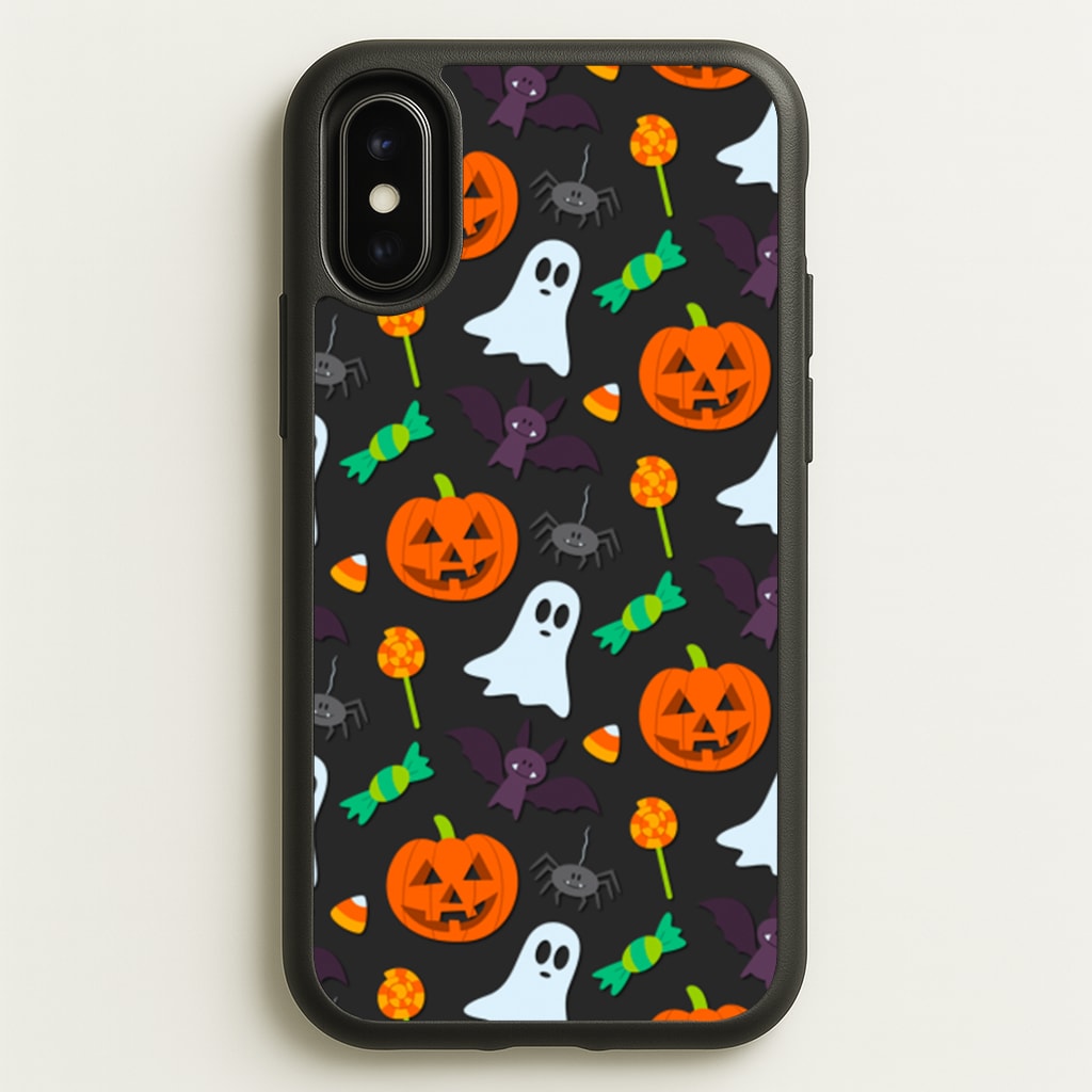 Colourful Halloween Pattern  -  Phone Case for iPhone X / XS