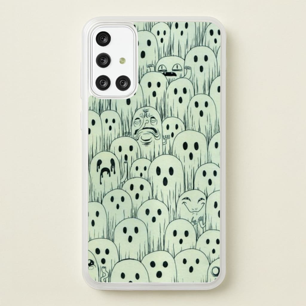 Droopy Ghost Pattern  -  Phone Case for Galaxy A71