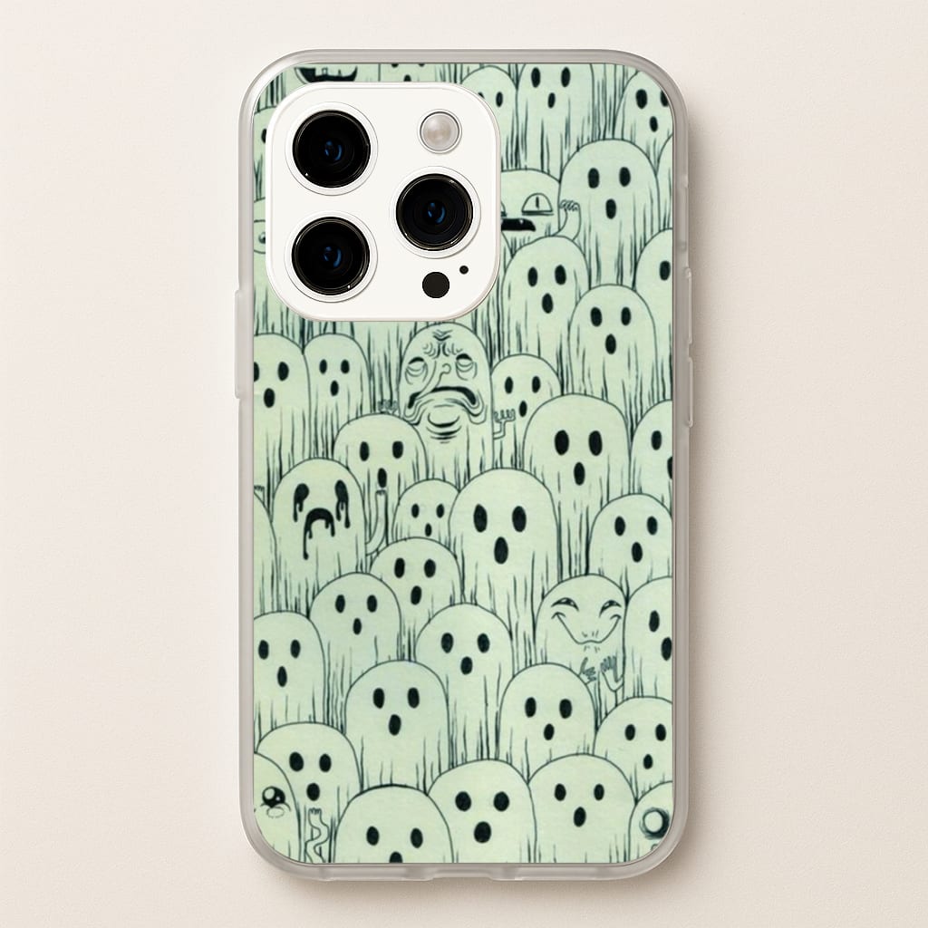 Droopy Ghost Pattern  -  Phone Case for iPhone 15 Pro