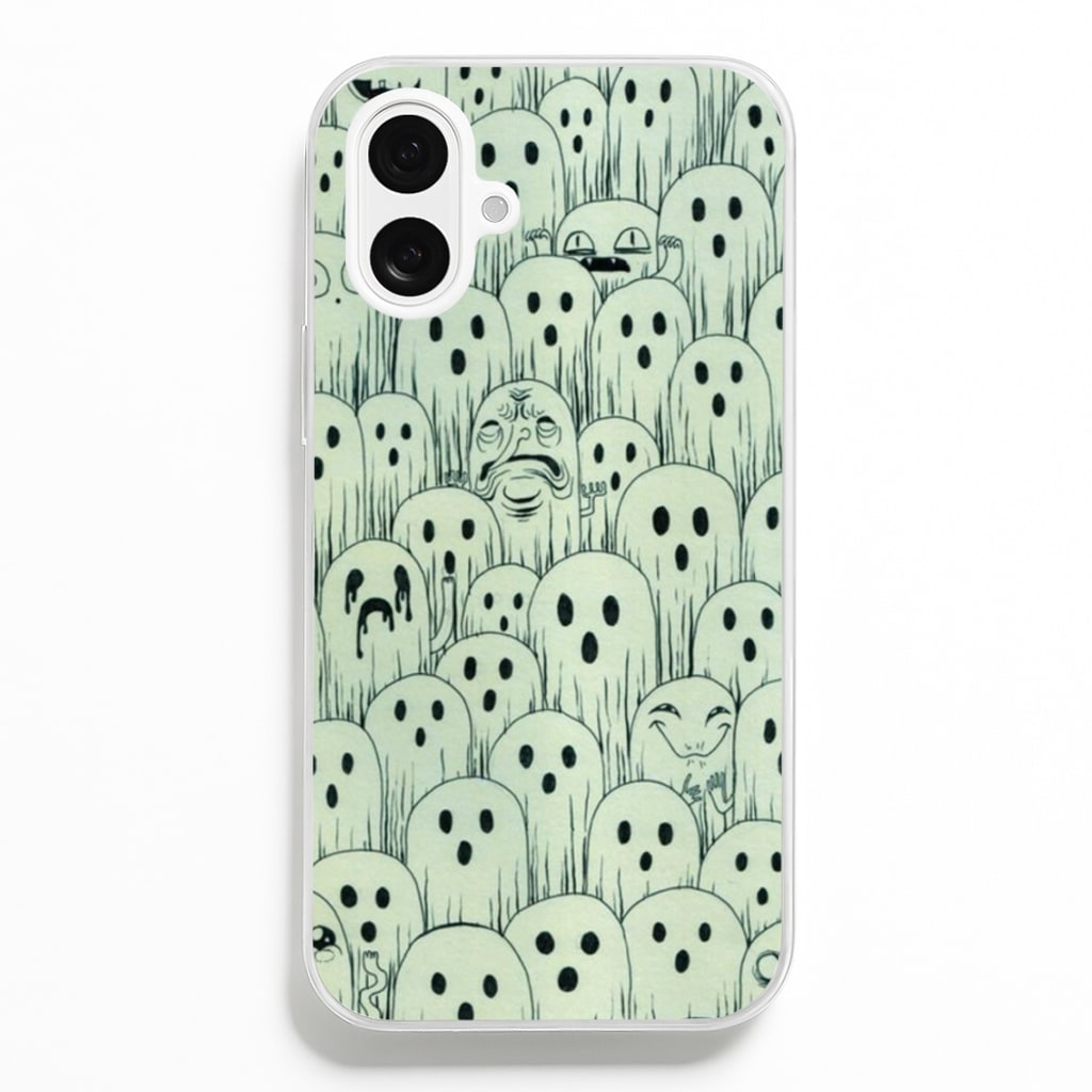 Droopy Ghost Pattern  -  Phone Case for iPhone 16 Plus