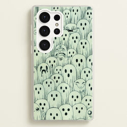 Droopy Ghost Pattern  -  Phone Case for Galaxy S25 Ultra