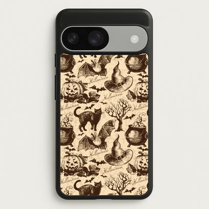Vintage Halloween Pattern  -  Phone Case for Google Pixel 9 / 9 Pro