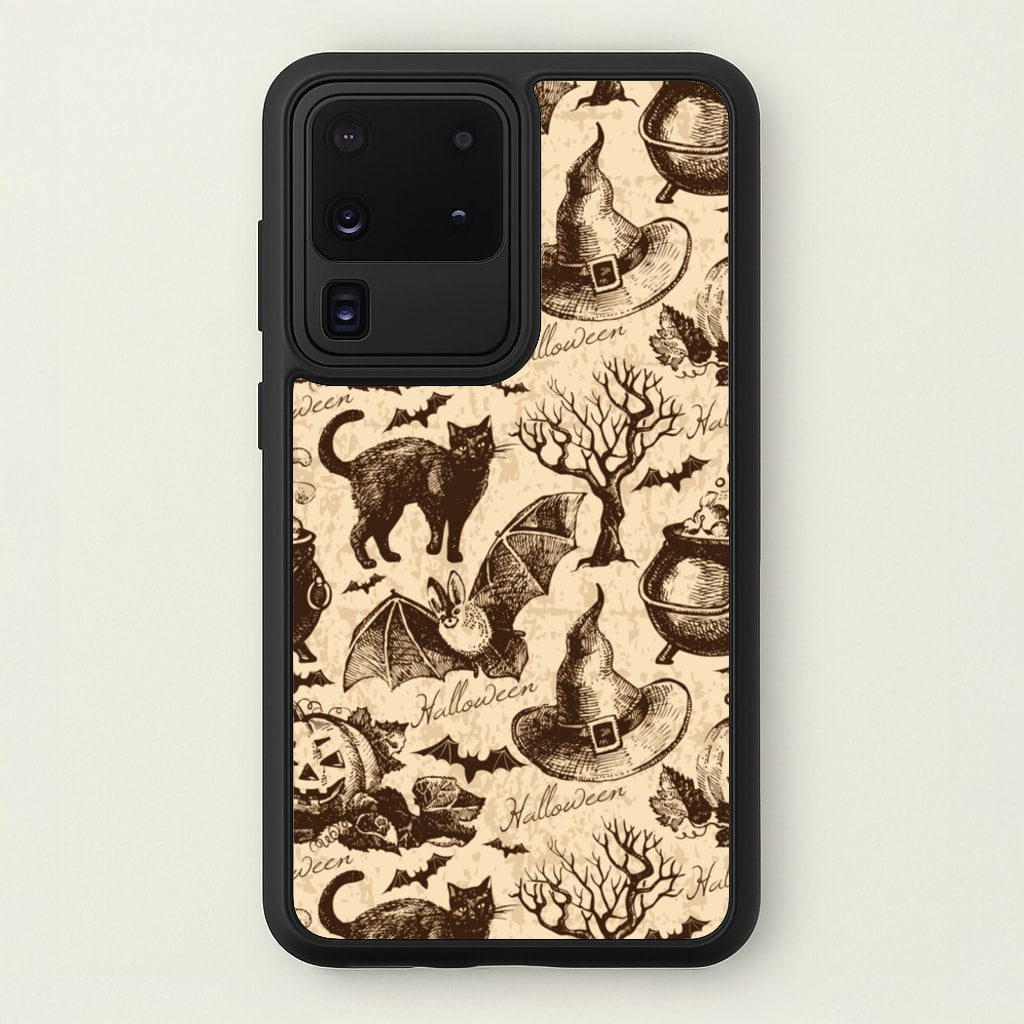 Vintage Halloween Pattern  -  Phone Case for Galaxy S20 Ultra