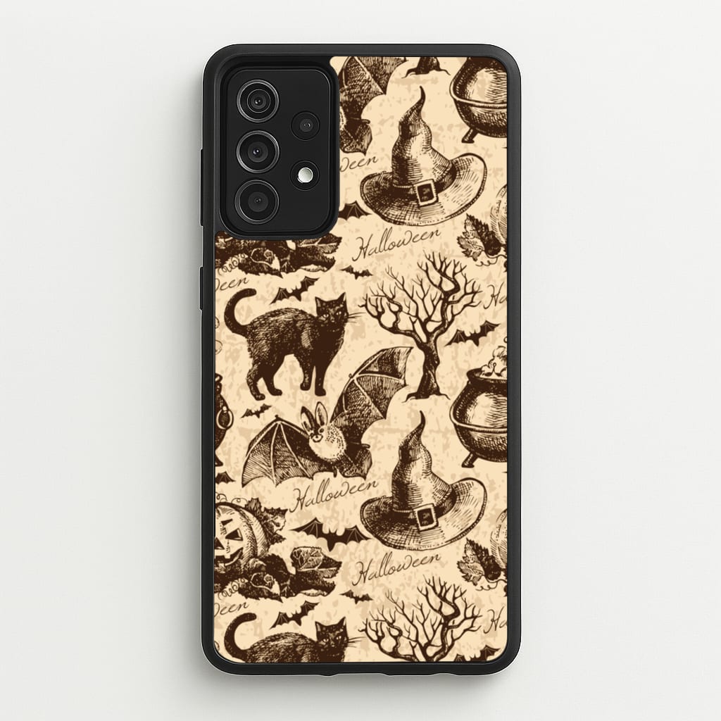 Vintage Halloween Pattern  -  Phone Case for Galaxy A52 / A52s