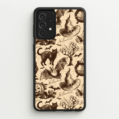 Vintage Halloween Pattern  -  Phone Case for Galaxy A52 / A52s