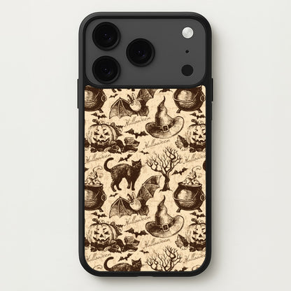 Vintage Halloween Pattern Phone Case for iPhone 17 Pro Max