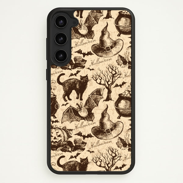 Vintage Halloween Pattern  -  Phone Case for Galaxy S23 Plus
