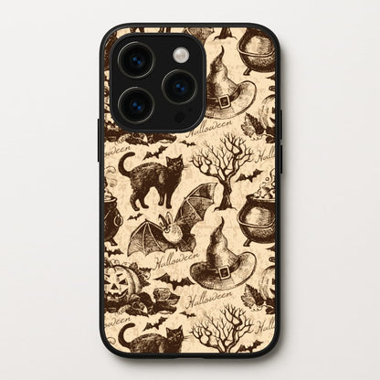 Vintage Halloween Pattern  -  Phone Case for iPhone 14 Pro