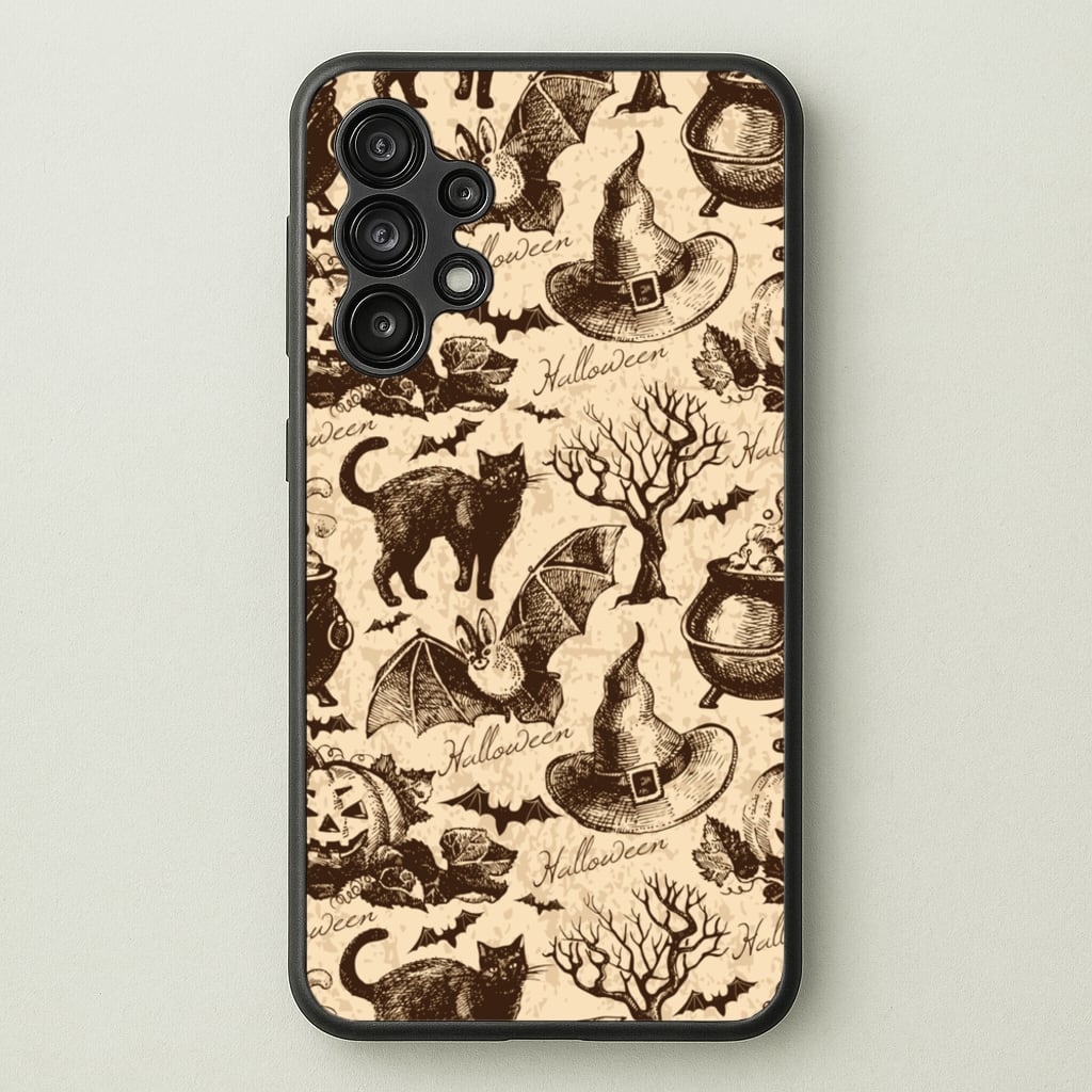 Vintage Halloween Pattern  -  Phone Case for Galaxy A13