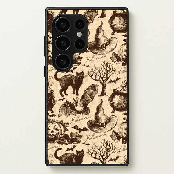 Vintage Halloween Pattern  -  Phone Case for Galaxy S24 Ultra
