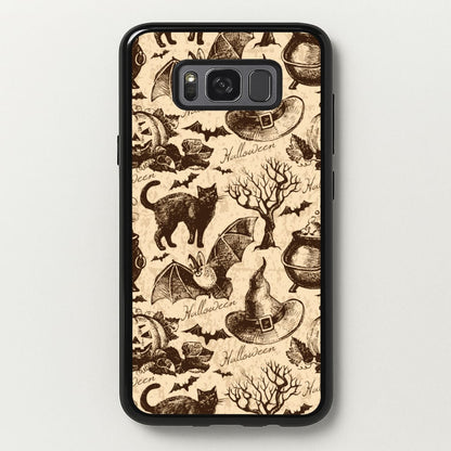 Vintage Halloween Pattern  -  Phone Case for Galaxy S8