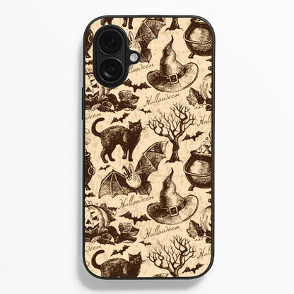 Vintage Halloween Pattern  -  Phone Case for iPhone 16 Plus