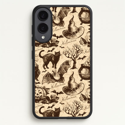 Vintage Halloween Pattern  -  Phone Case for Galaxy S25 Edge