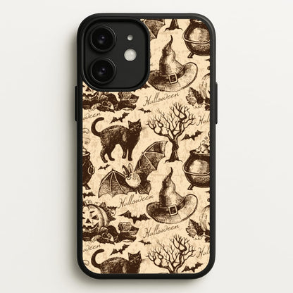 Vintage Halloween Pattern  -  Phone Case for iPhone 11