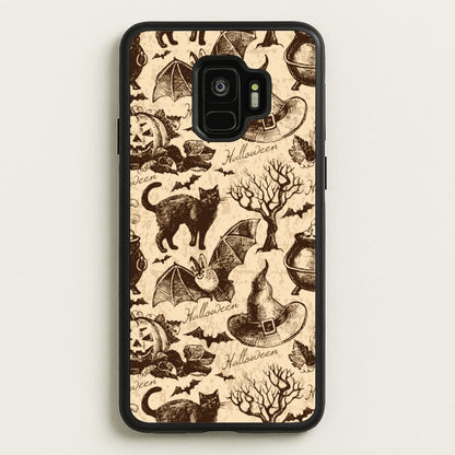 Vintage Halloween Pattern  -  Phone Case for Galaxy S9