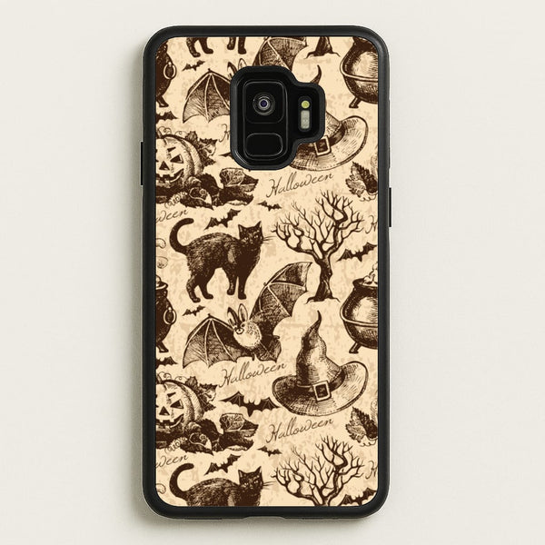 Vintage Halloween Pattern  -  Phone Case for Galaxy S9