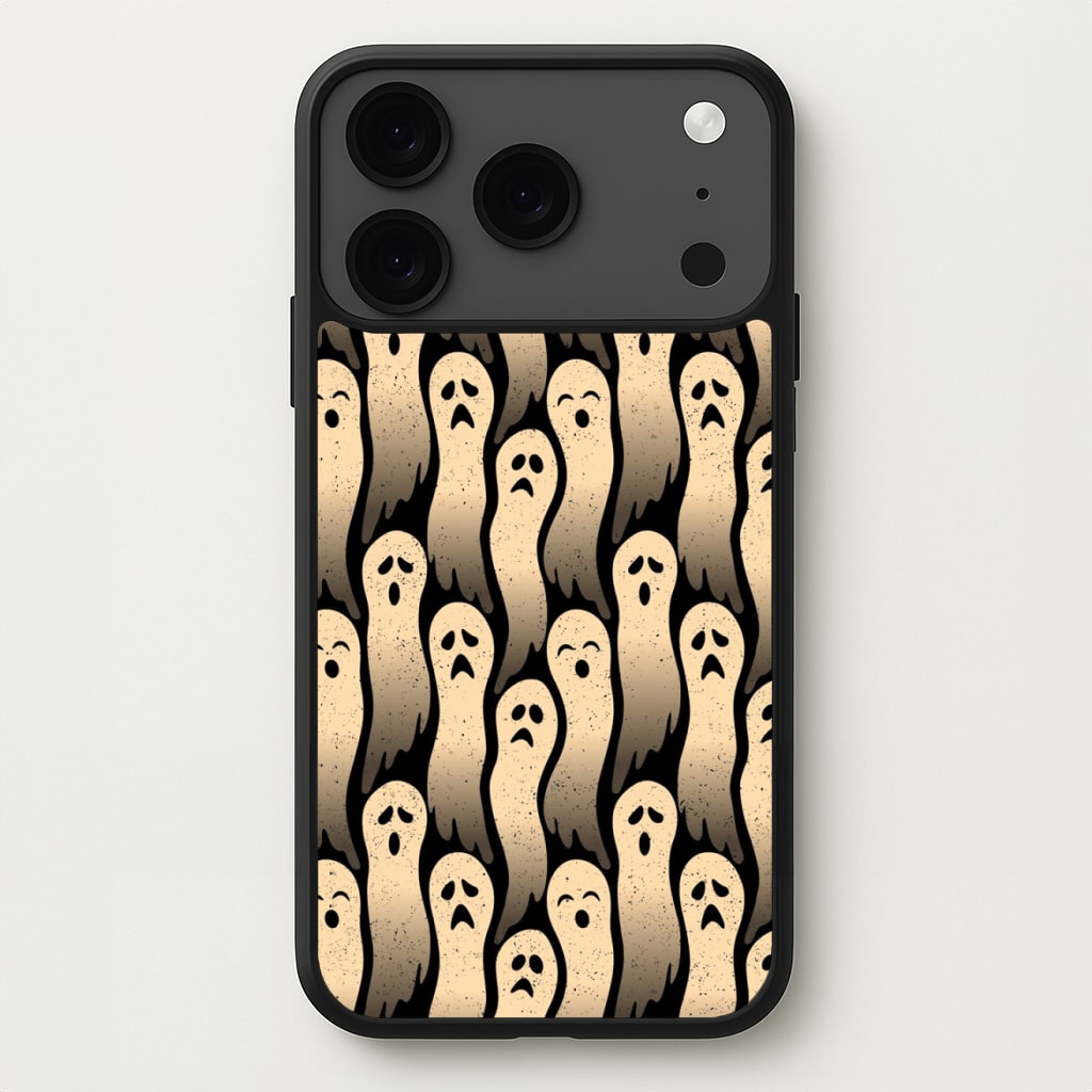 Vintage Wriggly Ghost Pattern Phone Case for iPhone 17 Pro
