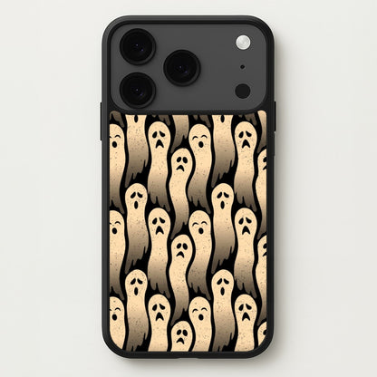 Vintage Wriggly Ghost Pattern Phone Case for iPhone 17 Pro